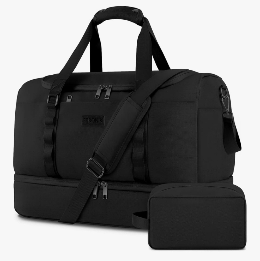 SUPER LARGE Black Travel Bag